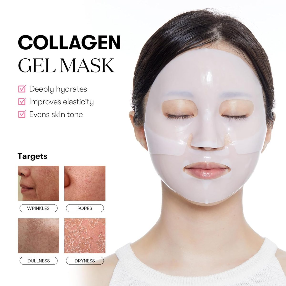VT Cosmetics Reedle Shot 100 Collagen 2-Step Hydrogel Mask — in use